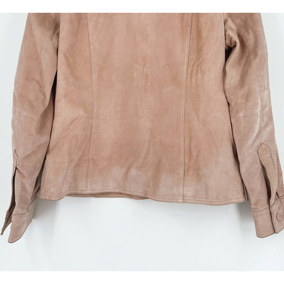 VTG Y2K Cherokee Womens Suede Shacket Jacket Small Retro Boho Unisex 90s Pink - Picture 8 of 11